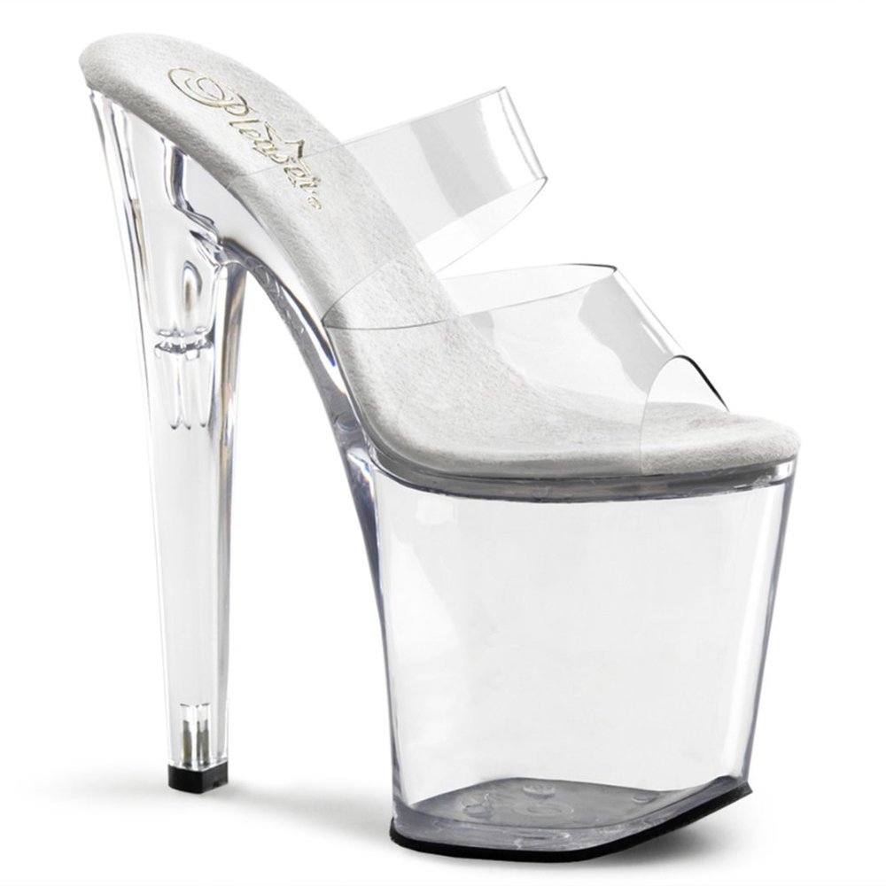 8" Clear Platform Double Strap